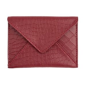 Rachel Miriam Genuine Leather Croc Embossed Card Case & Coin Purse